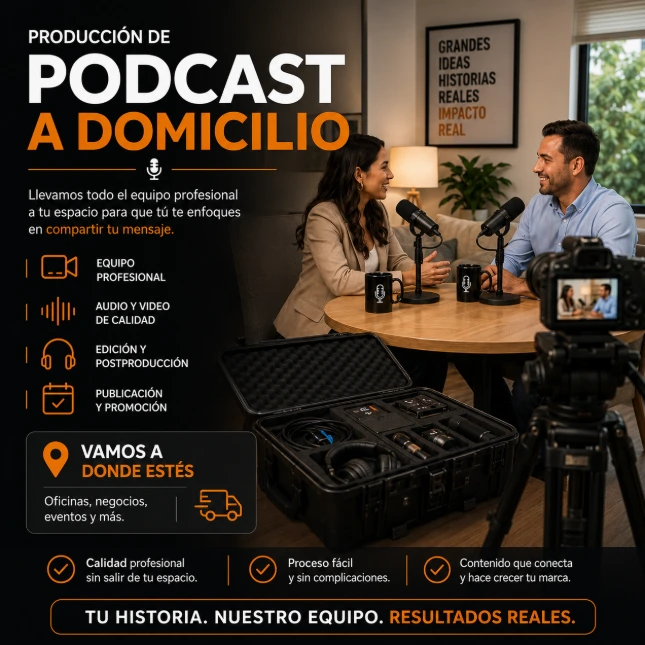Servicios domicilio  Producción de Pódcast para negocios.